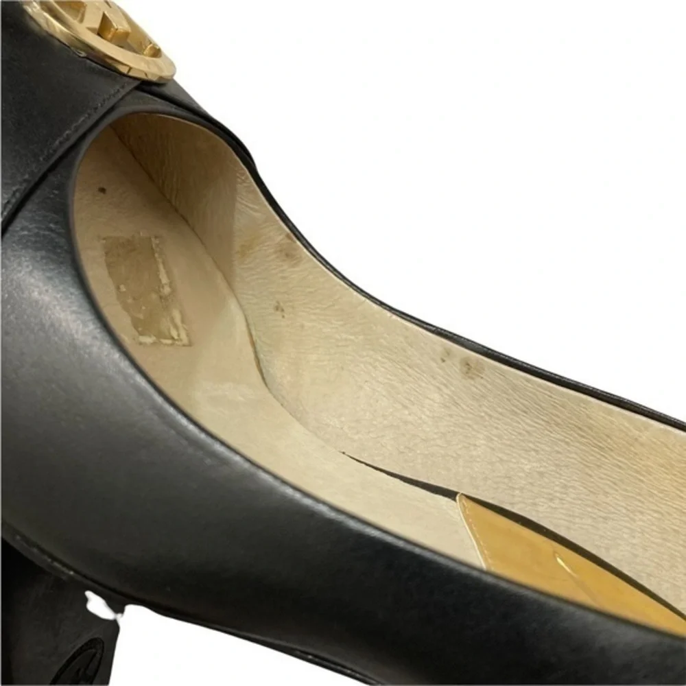 Michael kors black leather pumps heels shoes